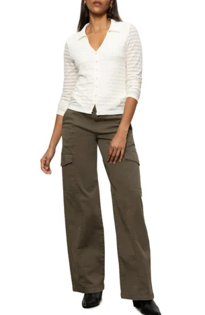Sanctuary Stretch Lace Button-up Shirt