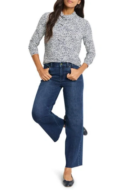 Nic + Zoe Nic+zoe Animal Instinct Draped Neck Long Sleeve Top