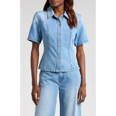 Pistola Cyndi Short Sleeve Denim Button-up Shirt