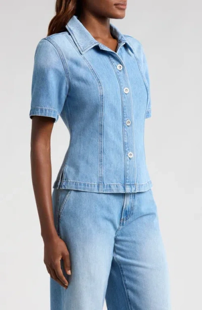 Pistola Cyndi Short Sleeve Denim Button-up Shirt