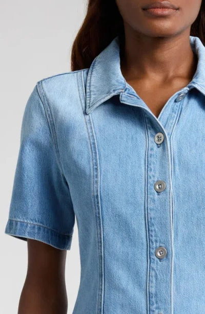 Pistola Cyndi Short Sleeve Denim Button-up Shirt