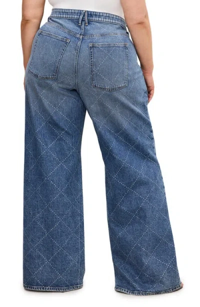 Good American Good Ease Relaxed Wide Leg Jeans