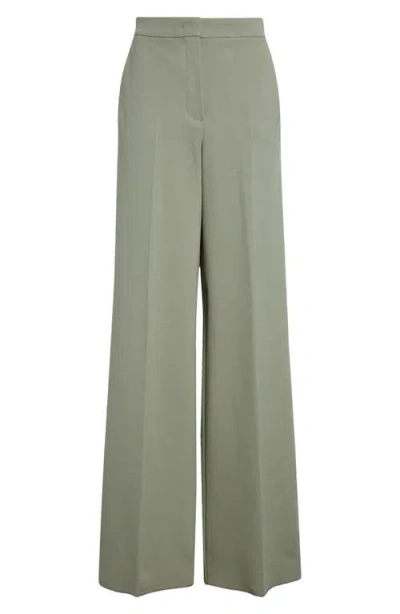 Max Mara Biada Jersey Wide Leg Pants In Gray
