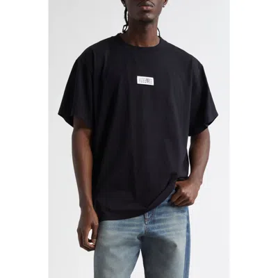 Mm6 Maison Margiela Numeric Logo Patch T-shirt In Black