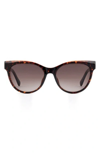 Fossil 53mm Gradient Cat Eye Sunglasses In Brown