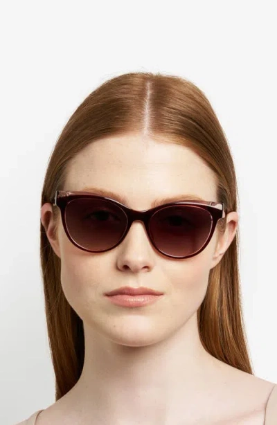Fossil 53mm Gradient Cat Eye Sunglasses In Brown