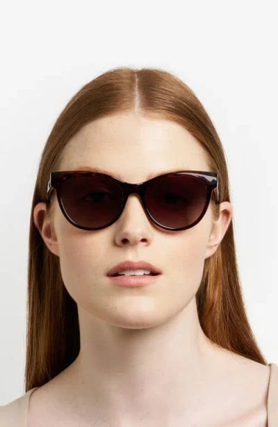 Fossil 53mm Gradient Cat Eye Sunglasses In Brown