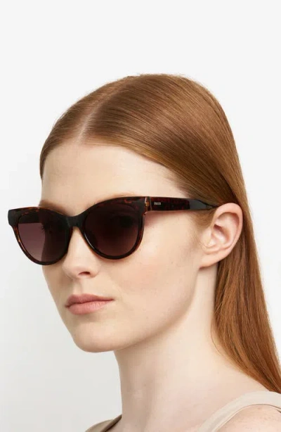 Fossil 53mm Gradient Cat Eye Sunglasses In Brown