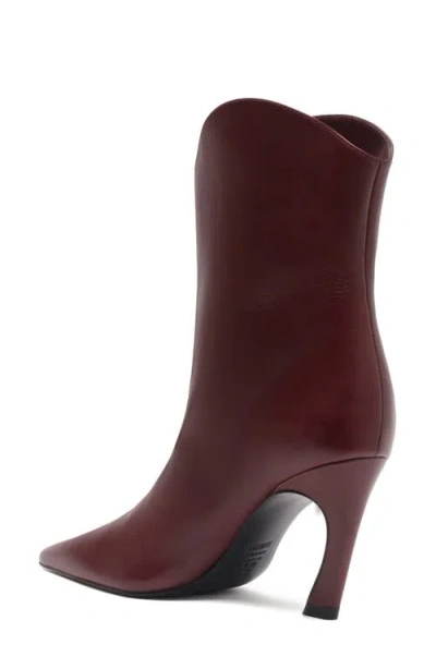 Schutz Maryann Curve Pointed Toe Bootie In Burgundy