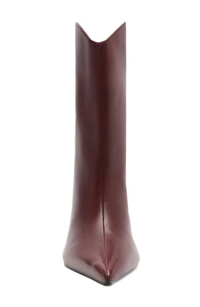 Schutz Maryann Curve Pointed Toe Bootie In Burgundy