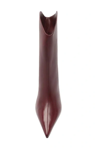 Schutz Maryann Curve Pointed Toe Bootie In Burgundy