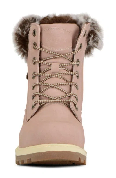 Lugz Empire High Faux Fur Lug Sole Boot In Pink