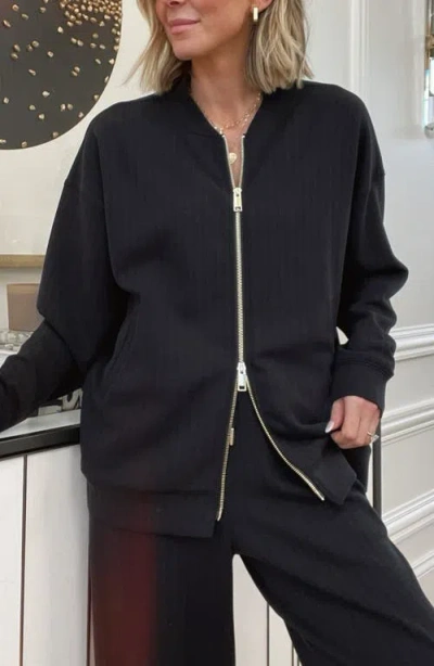 Splendid X @cellajaneblog Rib Scuba Zip-up Jacket