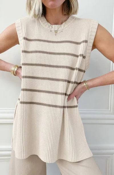 Splendid X @cellajaneblog Stripe Tunic Sweater Vest