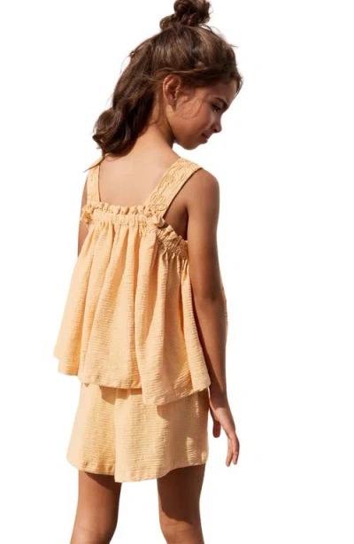 Next Kids' Embroidered Tank & Shorts Set In Orange