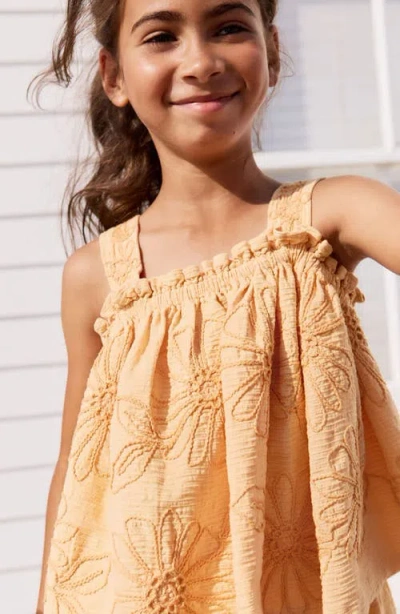 Next Kids' Embroidered Tank & Shorts Set In Orange