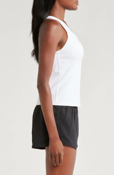 Nike Dri-fit Swoosh Bra Racerback Tank In White