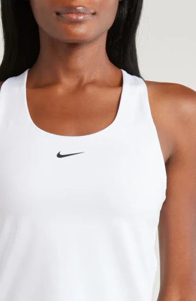 Nike Dri-fit Swoosh Bra Racerback Tank In White