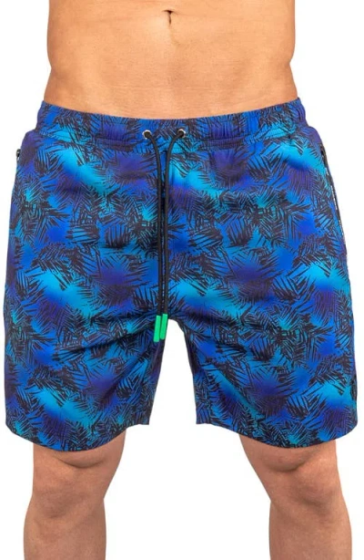 Maceoo Swim Lion Hosta Swim Trunks In Blue
