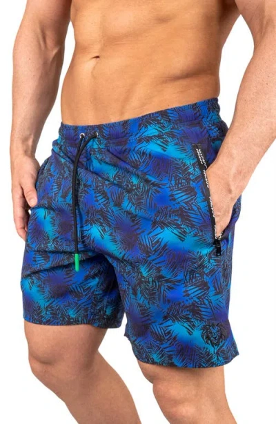 Maceoo Swim Lion Hosta Swim Trunks In Blue