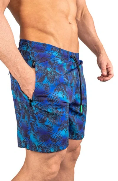 Maceoo Swim Lion Hosta Swim Trunks In Blue
