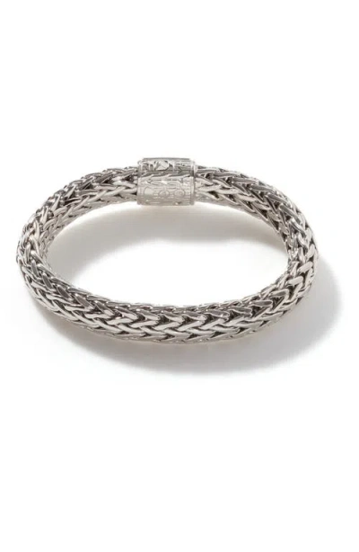 John Hardy Icon Bracelet, Sterling Silver, Pavé, 10.5mm In Metallic