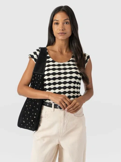 Saint + Sofia Elise Scoop Neck Tee