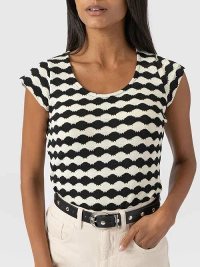 Saint + Sofia Elise Scoop Neck Tee