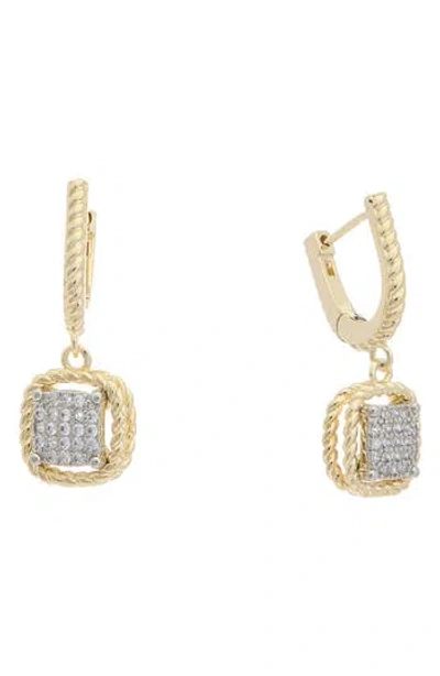 Juvell 18k Plated Diamond Cz Dangle Earrings In Gold