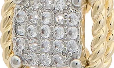 Juvell 18k Plated Diamond Cz Dangle Earrings In Gold