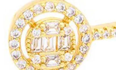 Juvell Cubic Zirconia Circle Hinged Cuff Bracelet In Gold