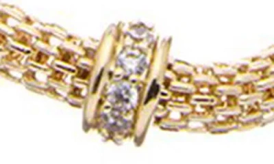 Juvell 18k Plated Diamond Cz Mesh Necklace In Gold