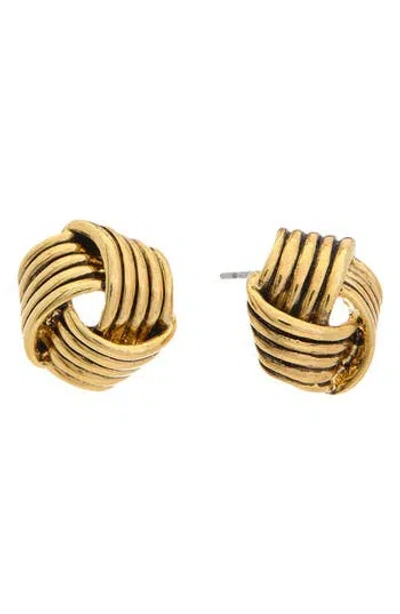 Juvell Knot Stud Earrings In Metallic