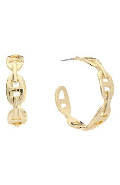 Juvell Chain Link Hoop Earrings In Metallic
