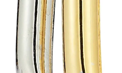Glaze Jewelry Two Tone Statement Hoop Earrings In Metallic