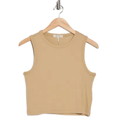 Rag & Bone Essie Rib Crop Tank In Brown
