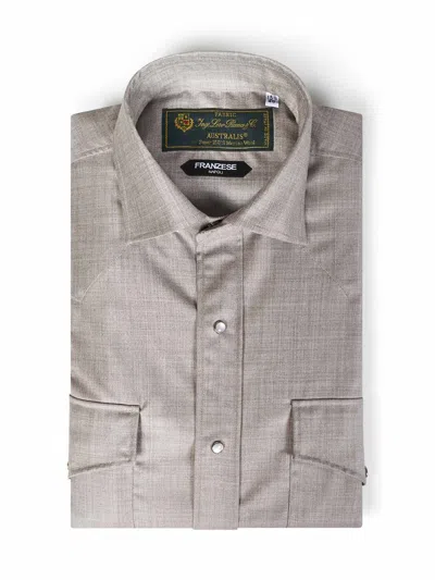 Franzese Collection Franzese Napoli Gianni Agnelli Model Shirt In Brown