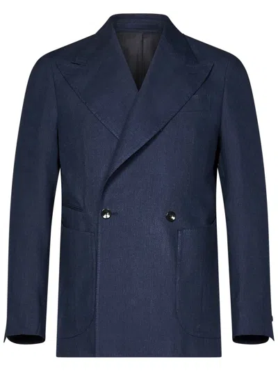 Franzese Collection Franzese Napoli Stefano De Martino Model Blazer In Blue