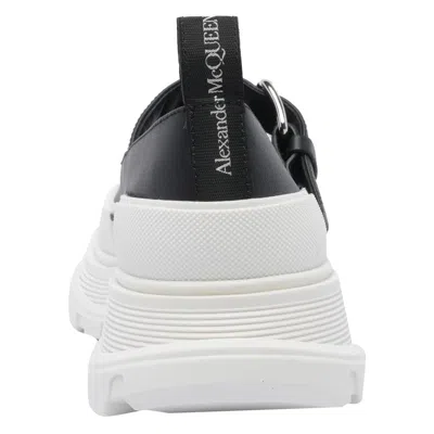 Alexander Mcqueen Leather And Rubber Lace-up Ballerinas In White