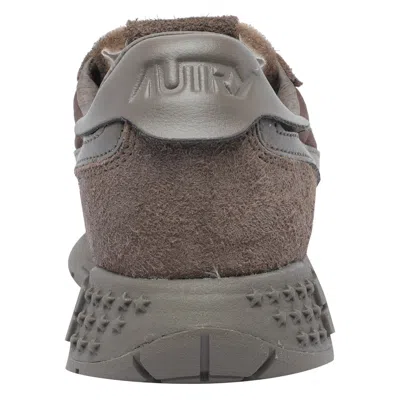 Autry 'reelwind' Brown Low Top Sneakers With Logo Patch Ontongue And Side In Brown