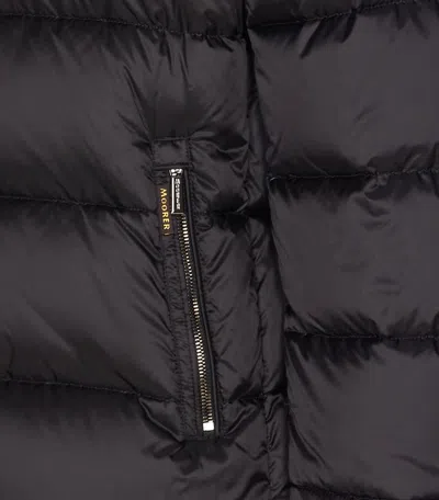 Moorer Asphalt Brett Down Jacket With Zip Closure In Black