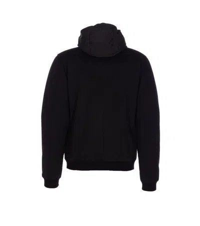 Moorer Hooded Padded Jacket With Removable Hood In Blue