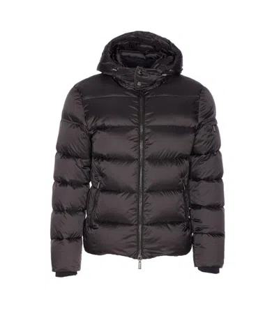Moorer Asphalt Brett Down Jacket With Zip Closure In Black