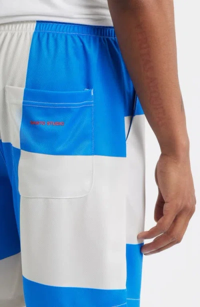 Santo Studio Newport Beach Club Checkerboard Mesh Soccer Shorts