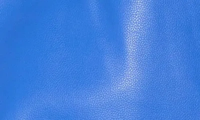 Diet Starts Monday Script Faux Leather Drawstring Shorts In Blue