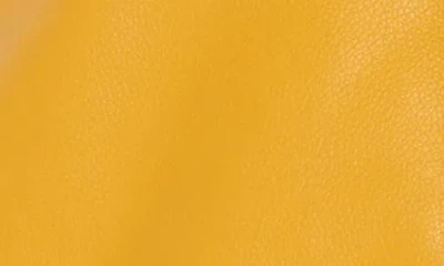 Diet Starts Monday Script Faux Leather Drawstring Shorts In Yellow