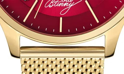 Hugo Boss Hugo X Looney Tunes™ Elite Lola Bunny Mesh Bracelet Watch, 41mm X 9.4mm In Black