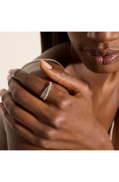 John Hardy Jh Essential Diamond Pavé Crossover Ring In Metallic