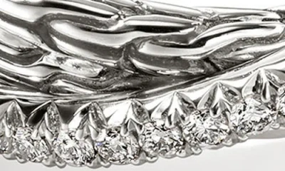 John Hardy Jh Essential Diamond Pavé Crossover Ring In Metallic