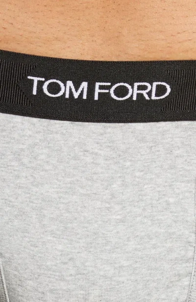 Tom Ford 2-pack Cotton Jersey Boxer Briefs In Gray